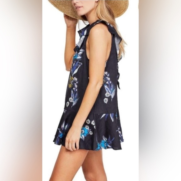 Free People Summer in Tulum Sleeveless Floral Printed Tunic , sz medium - Picture 2 of 10